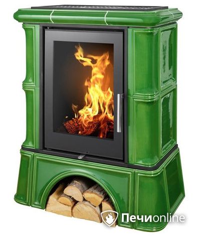 Печь-камин ABX Bavaria L, кафельный цоколь, бутылочное стекло в Барнауле